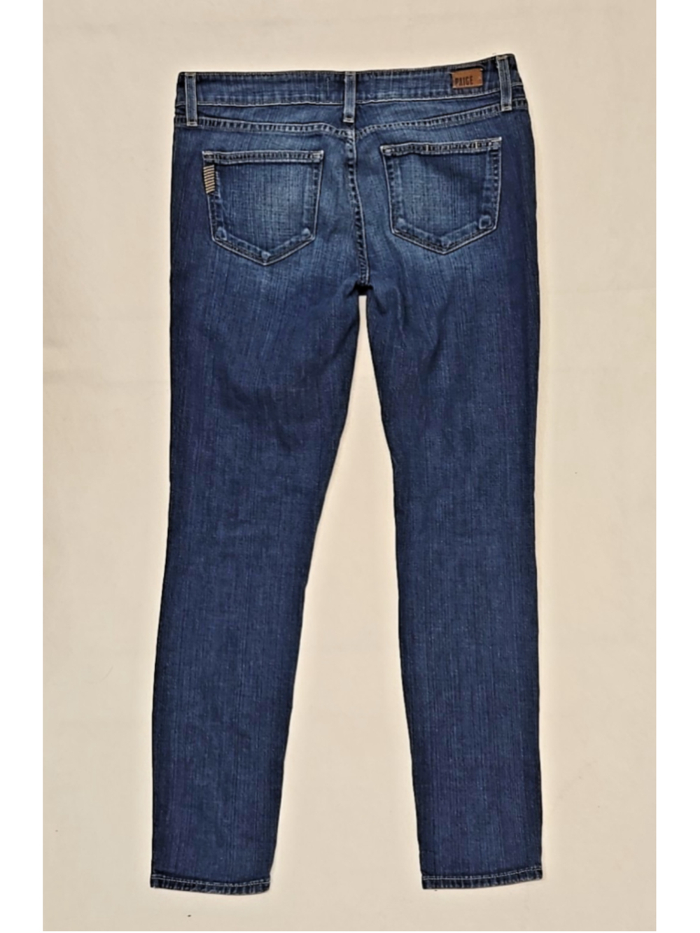 Paige Verdugo Ultra Skinny 29 Medium Wash Distressed Knee Rip Low Rise Jean - Picture 8 of 12